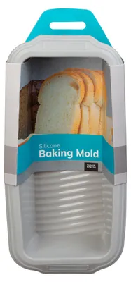 Produktbild von Silikonbackform - grau - 27,5 x 12,5 x 6,2 cm 1 Stück [57531G].