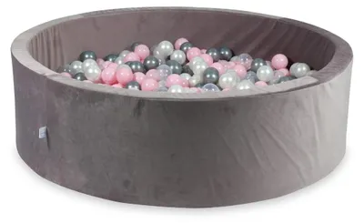 Immagine prodotto di Bagno a sfera 700 pezzi 130x40 Velluto viola: perla, trasparente, argento, rosa chiaro