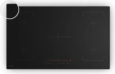 Image de Klarstein Velaire Plaque Induction 90cm - 5 Zones, 7200W Boost, Curseur Tactile, Minuterie, Sécurité Enfants, Indicateur Chaleur Résiduelle, Plaque Cuisson Induction Encastrable