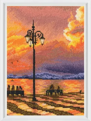 Obrázok produktu pre Balenie výšiviek krížikom "Sunset Romantic", počítaný vzor, 13,5x19cm