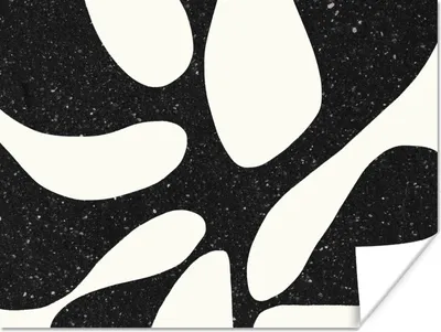 Produktbild von MuchoWow® Poster Pflanze - Schwarz - Minimalismus 120x90 cm - Wandbild