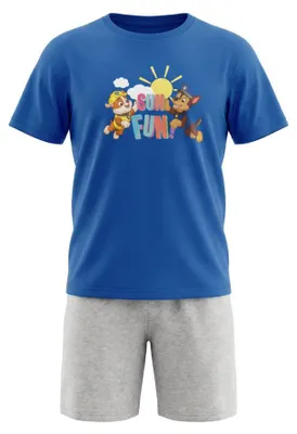 Produktbild von Paw Patrol Kinder Jungen Schlafanzug Pyjama kurz Nachtwäsche 98-116 - Blau, 110/116