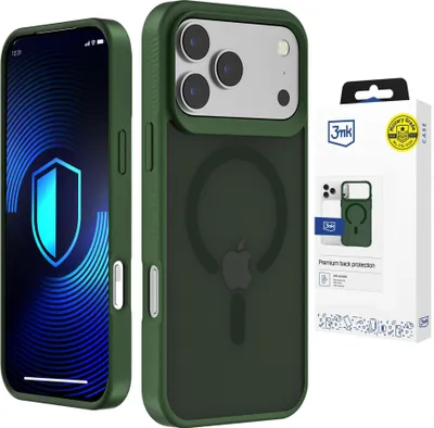 Image de Apple iPhone 17 Pro - Coque Magcase verte fumée 3Mk
