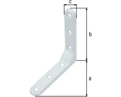 Obrázek produktu pro Spojovací úhelník 103x103x21 mm s plastovým potahem bílá