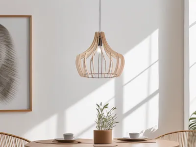 Produktbild von TRIO Trio Wood  -riippuvalaisin, E27, 44 cm, ruskea