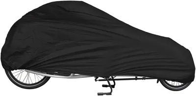 Productafbeelding van Bakfiets Hoes - Cargo Fietshoes - Fiets Beschermen - Waterdicht Polyester - Universeel Geschikt - Zwart