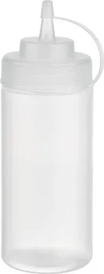 Produktbild von APS 93253 Quetschflasche, 6er-Set, Polyethylen, 490 ml, Ø 7 cm, Höhe 20 cm, Einfüllöffnung Ø 5,5 cm, transparent