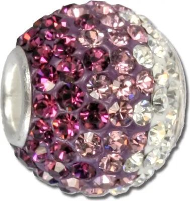 Produktbild von SilberDream lila weiß ICE Zirkonia Schmuck 925 Silber Bead GSB001