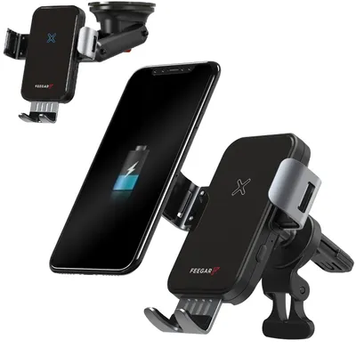 Produktbild von FEEGAR 15W Qi Wireless Charger Ladegerät Automatische Auto Handy Halterung KFZ Automatische Klemmung Intelligente Erinnerungsfunktion Temperaturregelu