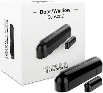 Image de Fibaro FGDW-002-3 ZW5 Sans fil Noir Détecteur de porte/fenêtre (FIBEFGDW-002-3)