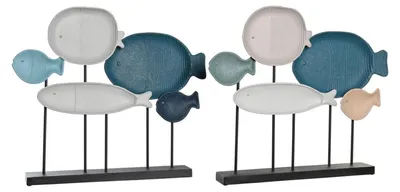 Dekorative Metallfigur, 60 x 8 x 52 cm, weiß