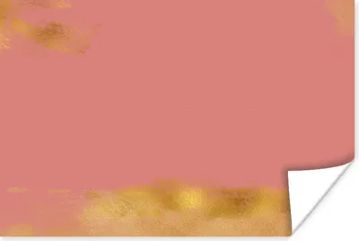 Produktbild von MuchoWow® Poster Muster - Rosa - Gold 90x60 cm - Schlafzimmer