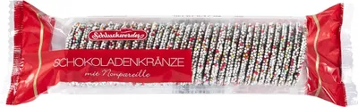 Zdjęcie produktu dla Czekoladowe wieńce Schluckwerder kolorowo posypane nonpareils 200g