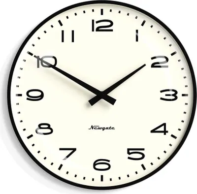 Zdjęcie produktu dla Zegar ścienny Newgate Radio City w kolorze czarnym - Numbers