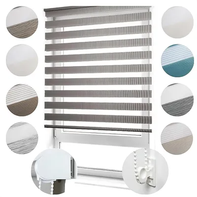 Produktbild von PRASKDESIGN Premium Wand- und Decken-Doppelrollo Tag und Nacht freihängend 104x240 Montage mit Bohren
