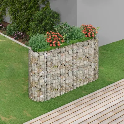 Image de Vidaxl Gabion -Pflanzer hob 190x50x100 cm galvanisé Bügeleisen