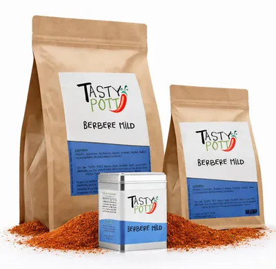 Produktbild von Tasty Pott Berbere mild - Äthiopische Gewürzmischung - im Beutel - 250g