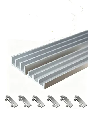 Immagine prodotto di Kit di accessori per porte scorrevoli con 6 rulli e lunghezza di 180 cm