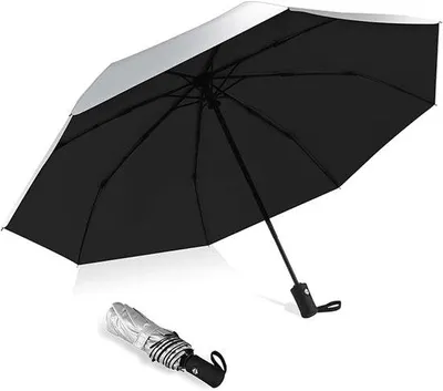 Productafbeelding van Automatische zonnescherm van 100 cm met UV-bescherming (UPF 50+), winddicht en waterdicht, geschikt voor zowel mannen als vrouwen