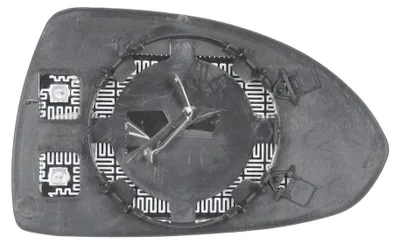 Produktbild von ABAKUS Spiegelglas Außenspiegel Links für OPEL Corsa D Schrägheck (S07) Asphärisch 2813G03