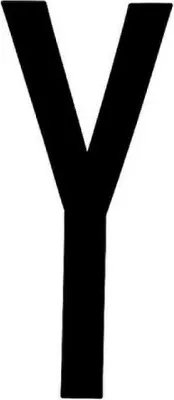 Imagen del producto de Letra "L" adhesiva, alfanumérica, de 80 x 35 mm
