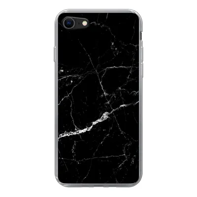 Produktbild von MuchoWow® Handyhülle Schutzhülle Hülle für iPhone 8 Marmor - Schwarz - Marmoroptik - Weiß - Luxus - Stein Silikon Softcase Handy Hülle - Schutzhaube