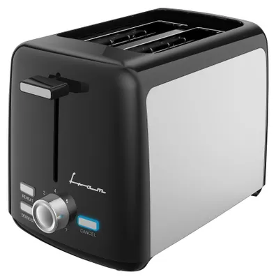 Obrázek produktu pro Opekač chleba FRAM FTP-800SSBK, 800 W, kapacita 2 plátky, 7 úrovní opečení, vyjímatelná podnos na drobečky, černá