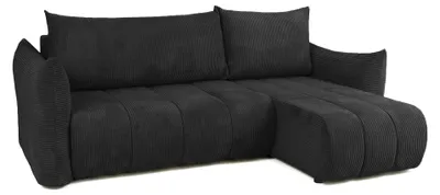 Image de Canapé d'angle polyvalent avec fonction couchage Flo Mini, Poso noir (135)