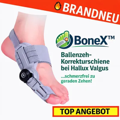 Produktbild von BoneX™ Ballenzeh Korrekturschiene Zehen Korrektur Zehenspreizer Hallux Valgus Bandage Orthese