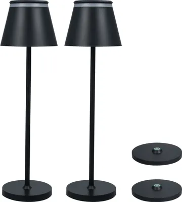 Produktbild von Neoglint LED-Tischlampe, moderne Schreibtischlampe, Touch-Steuerung, dimmbare Nachttischlampe, batteriebetriebene Leselampe mit Ladestation, einstellbare Farbtemperatur, Timerfunktion