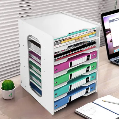 Produktbild von Famanu Büro-Organizer mit 7 Fächern - Dokumentenablage für A4-Papier