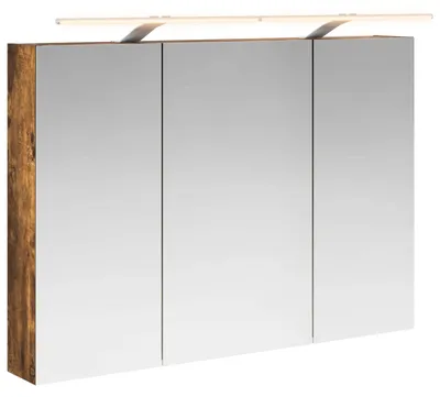 Productafbeelding van vidaXL Badkamerspiegelkast, gerookt eikenhout, 100 x 14,5 x 70 cm