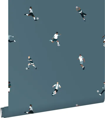 Produktbild von ESTAhome Tapete Fußballspieler Dunkelblau 50 x 900 cm