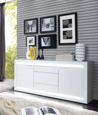 Produktbild von Kommode >L-Light < in weiß - 157,7x78,3x41,3cm (BxHxT)