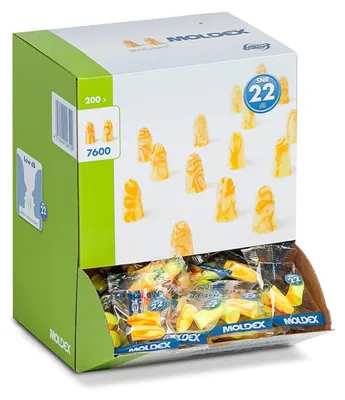 Produktbild von Moldex Gehörschutzstöpsel MelLows 7600 1Paar/Beutel orange/gelb 200Paar/VE 100 Stk