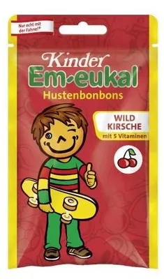 Produktbild von Em eukal Kinder Wildkirsche Hustenbonbons mit 5 Vitaminen 75g