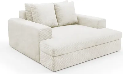 Immagine prodotto di Comazzo - Divano Fisso 2 Posti, 162x167x86h cm Bianco Crema, Cuscini Sfoderabili