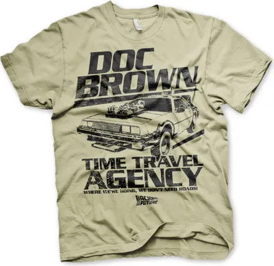 Produktbild von Doc Brown Time Travel Agency T-Shirt - Small - Khaki
