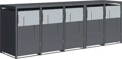 Obrázok produktu pre Westmann Tonus 5 kovový odpadkový kôš 5x240 l antracitový