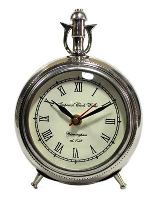 Vintage Tischuhr 7 Zoll Chrom Retro Design