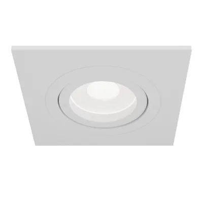 Image de Luminaire encastré, blanc rond, 1x douille GU10, diamètre 9,2cm
