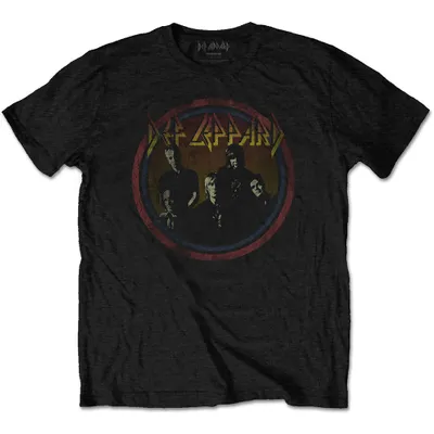 Produktbild von Def Leppard Vintage Circle Black XL T-Shirt