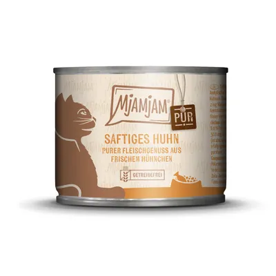 Produktbild von MjAMjAM Purer Fleischgenuss - saftiges Hühnchen pur, Adult, jede Rasse, Huhn, 200 g, Getreidefrei