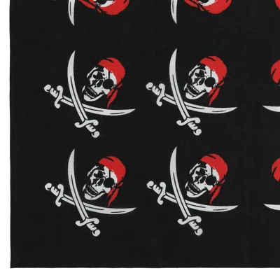 Produktbild von modAS Vierecktuch Bandana Kopftuch ca. 54x54 cm- Tuch in verschiedenen Designs und Farben aus Baumwolle mit Pirat Totenkopf-Design