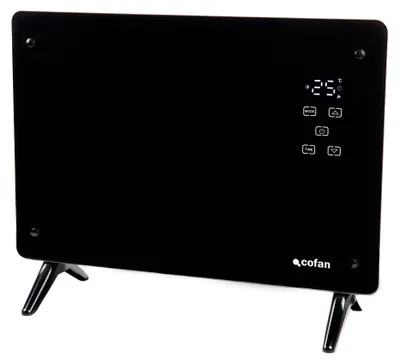 Glas-Strahlungskonvektor, 1500 W, LED-Display, Fernbedienung, App-Steuerung