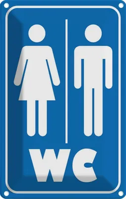 Image de vianmo Plaque en tôle 30x20 cm Piktogramm Toilette