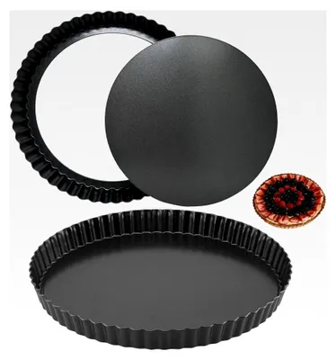 Produktbild von Quicheform 22 cm und 28 cm, 2 Stück Tarteform mit Hebeboden