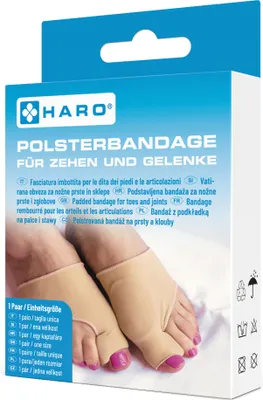 Produktbild von HARO Polsterbandage für Zehen & Gelenke beige 1 Paar