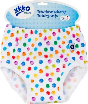 Obrázok produktu pre XKKO Tréningové nohavičky Organic - Watercolor Polka Dots, veľkosť M