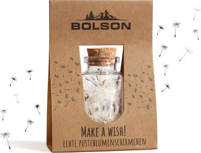 Wunscherfüller Pusteblume | echte Pusteblumen Schirmchen im Glas | Zum Verschenken Geburtstagsgeschenk | Gastgeschenk | Hochzeitsgeschenk